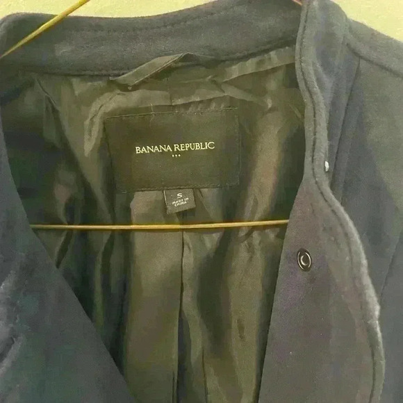 Banana Republic Jacket Size Small Dark Blue Suede Feel - Picture 4 of 7